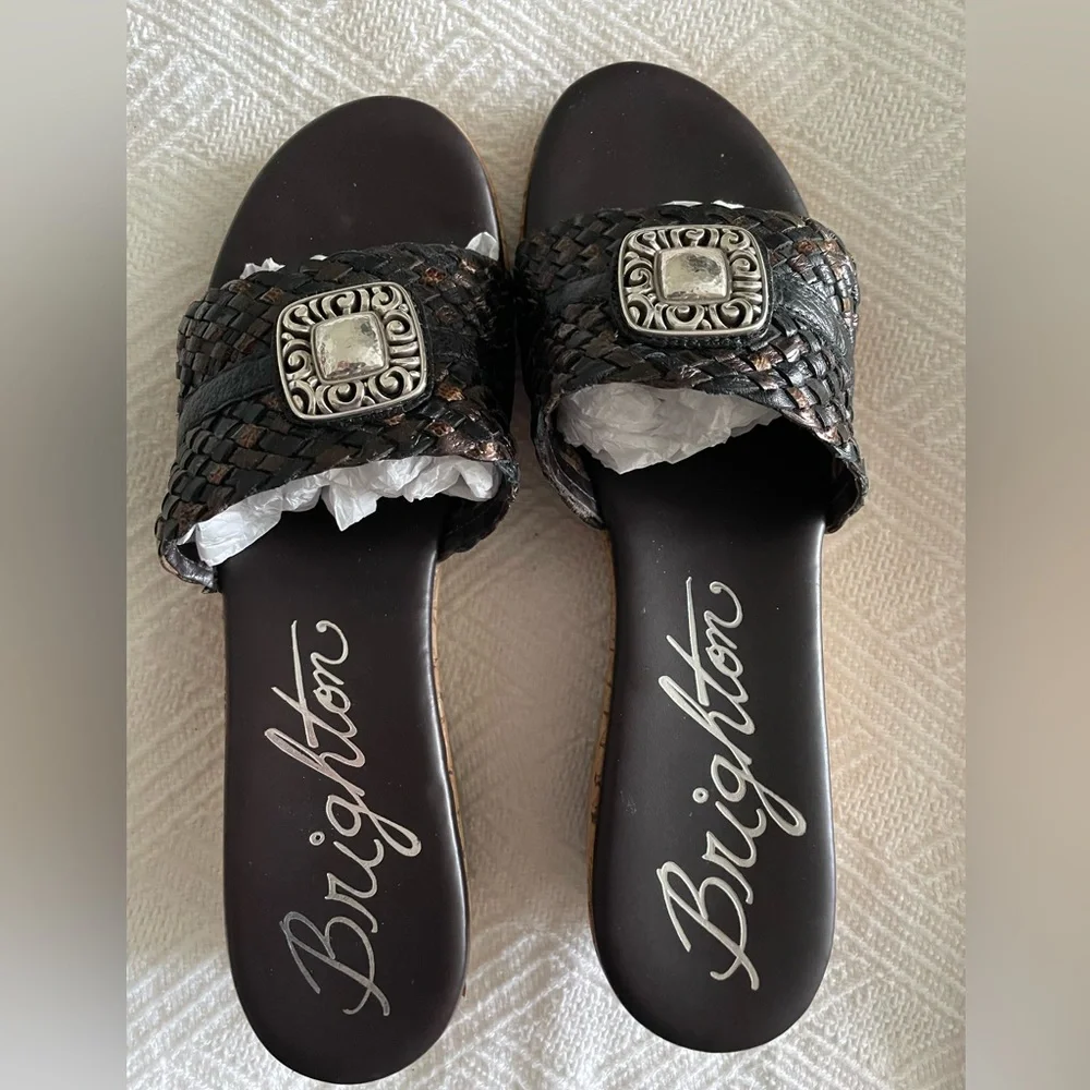 Beautiful Brighton wedged sandals, excellent condition worn once. - Picture 1 of 6